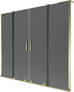Mexen Velar L Duo vanová zástěna 2-křídlová posuvná 200 x 150 cm, grafit, zlatá - 896-200-003-42-50
