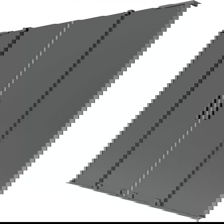 Mexen Velar L Duo vanová zástěna 2-křídlová posuvná 200 x 150 cm, grafitová, gun gray kartáčovaná - 896-200-003-42-66