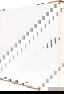 Mexen Velar L Duo vanová zástěna, 2-křídlová, posuvná, 140 x 150 cm, matné sklo, kartáčovaná měď - 896-140-003-32-65