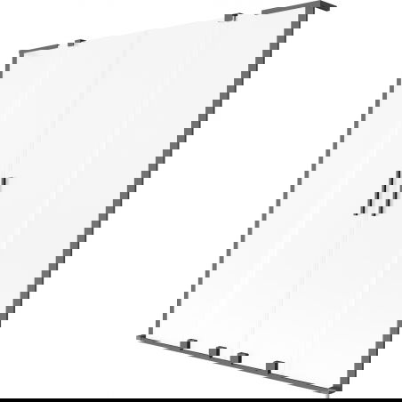 Mexen Velar L Duo vanová zástěna 2dílná posuvná 140 x 150 cm, matná, gun metal - 896-140-003-32-95