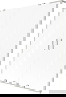 Mexen Velar L Dvojitá vanová zástěna, 2-dílná posuvná, 140 x 150 cm, mléčné sklo, kartáčovaný nikl - 896-140-003-32-97