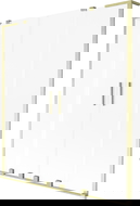 Mexen Velar L Duo vanová zástěna 2-křídlová posuvná 160 x 150 cm, matné sklo, zlatý kartáčovaný - 896-160-003-32-55