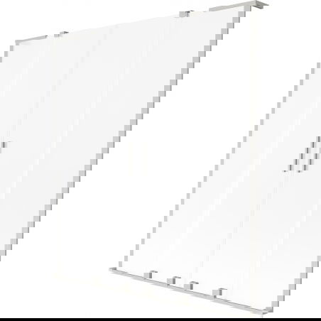 Mexen Velar L Duo vanová zástěna 2křídlová posuvná 160 x 150 cm, mat, kartáčovaný nikl - 896-160-003-32-97