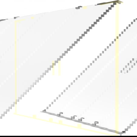 Mexen Velar L Duo vanová zástěna 2-křídlová posuvná 170 x 150 cm, námraza, zlatá - 896-170-003-32-50
