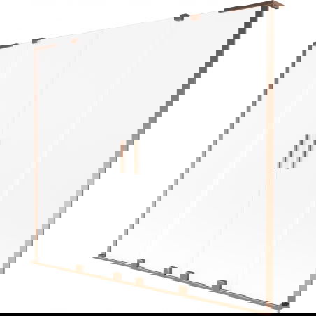 Mexen Velar L Duo vanová zástěna 2-křídlová posuvná 170 x 150 cm, matné, růžové zlato - 896-170-003-32-60
