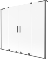 Mexen Velar L Duo vanová zástěna dvoukřídlá posuvná 170 x 150 cm, matová, gun metal - 896-170-003-32-95