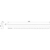 Mexen Line-B čelní sprchový lišta 130 cm, zlatá kartáčovaná - 185503130U