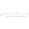 Mexen Line-B spádová podlahová lišta 120 cm levá, inox - 181001120L
