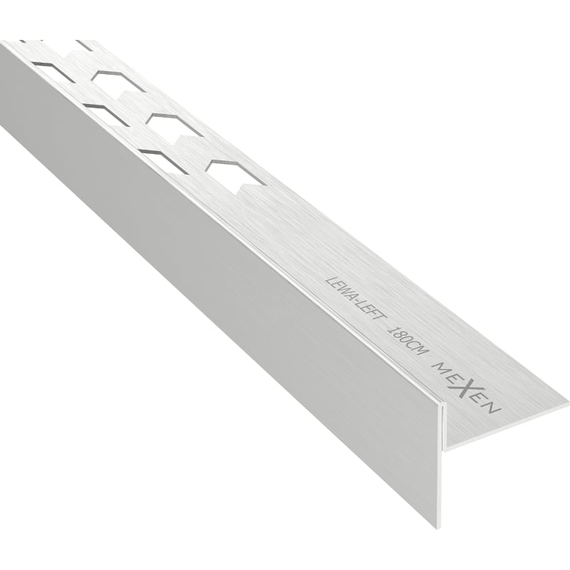 Mexen Line-B podlahová spádová lišta 180 cm levá, inox - 181001180L