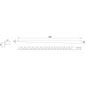 Mexen Line-B podlahový sklonový profil 180 cm levý, inox - 181001180L