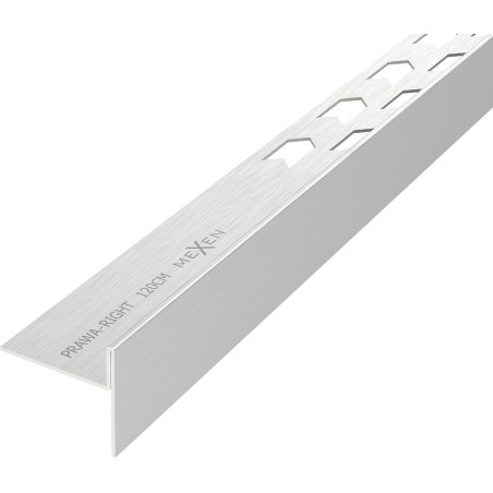 Mexen Line-B podlahová spádová lišta 120 cm pravá, inox - 181001120R