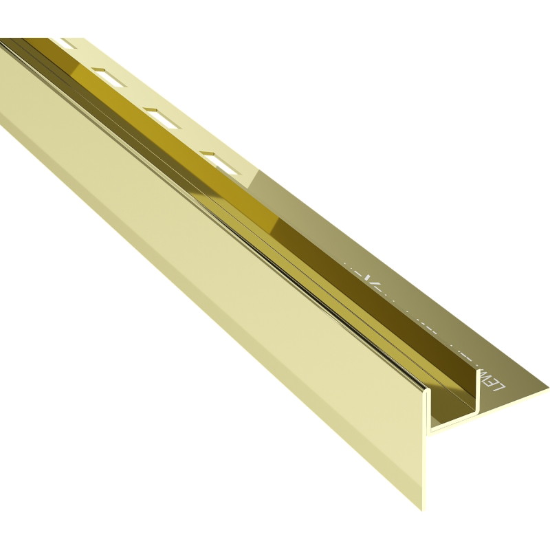 Mexen Line-B lišty skloněná pro sklo 120 cm levá, zlatá - 185004120L