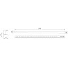 Mexen Line-B odtoková lišta pro sklo 120 cm levá, černá - 187004120L