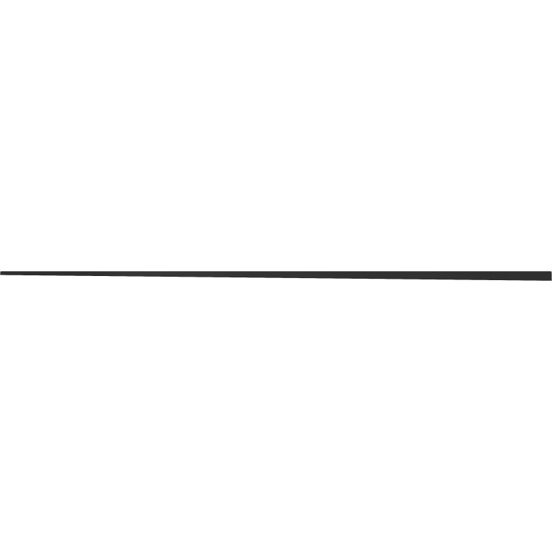 Mexen Line-B spádová lišta pro sklo 180 cm levá, černá - 187004180L