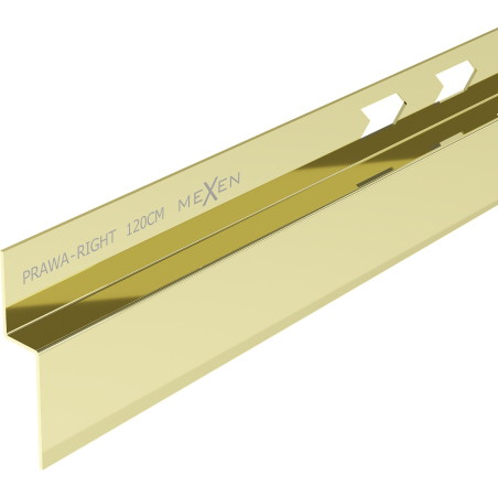 Mexen Line-B lišta spádová přisazená 120 cm pravá, zlatá - 185002120R