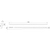 Mexen Line-B nástěnná svahová lišta 120 cm pravá, černá - 187002120R