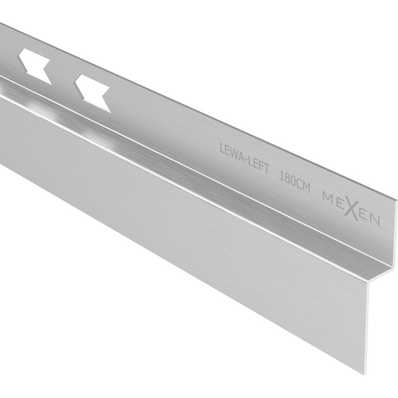 Mexen Line-B nástěnná spádová lišta 180 cm levá, inox - 181002180L