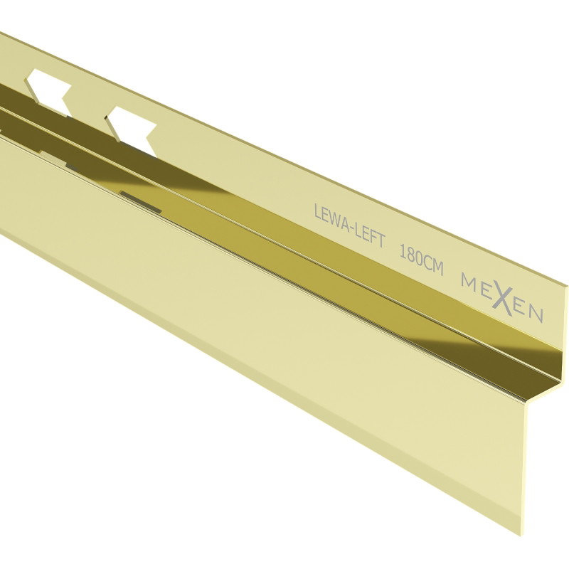 Mexen Line-B lišta spádová přisazená 180 cm levá, zlatá - 185002180L