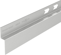 Mexen Line-B lišty do svahu při stěně 180 cm pravá, inox - 181002180R