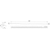 Mexen Line-B spádová lišta pro sklo 120 cm levá, inox - 181004120L