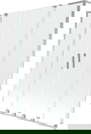 Mexen Velar L Dvoudílná vanová zástěna se dvěma posuvnými křídly 140 x 150 cm, transparentní, chrom - 896-140-003-02-01