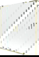 Mexen Velar L Duo vanová zástěna dvoukřídlá posuvná 160 x 150 cm, transparentní, zlatá - 896-160-003-02-50