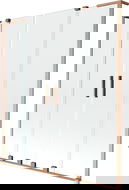 Mexen Velar L Duo paravan vanová 2-křídlý posuvný 160 x 150 cm, transparentní, kartáčovaná měď - 896-160-003-02-65