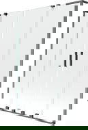 Mexen Velar L Duo sprchový kout 2-křídlový posuvný 160 x 150 cm, transparentní, kartáčovaná šedá pistole - 896-160-003-02-66