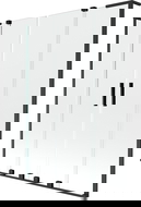 Mexen Velar L Duo vana stěnová clona 2křídlová posuvná 160 x 150 cm, transparentní, černá - 896-160-003-02-70