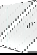 Mexen Velar L Dvojitá vanová zástěna, posuvná, 2-dílná, 160 x 150 cm, transparentní, gun metal - 896-160-003-02-95