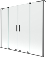 Mexen Velar L Duo vanová zástěna 2-křídlová posuvná 170 x 150 cm, transparentní, gun metal - 896-170-003-02-95