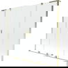 Mexen Velar L Duo dvoukřídlá roztažitelná vanová zástěna 200 x 150 cm, transparentní, zlatá - 896-200-003-02-50