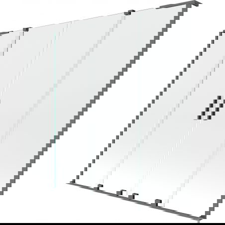 Mexen Velar L Duo vanová zástěna 2-křídlá posuvná 200 x 150 cm, transparentní, gun metal - 896-200-003-02-95