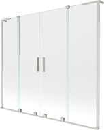 Mexen Velar L Dvoukřídlá sprchová zástěna Duo 200 x 150 cm, průhledná, kartáčovaný nikl - 896-200-003-02-97