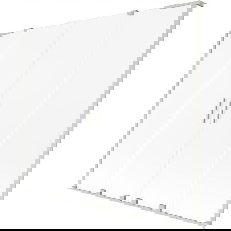 Mexen Velar L Duo vanová zástěna dvoukřídlá posuvná 200 x 150 cm, mat, kartáčovaný nikl - 896-200-003-32-97