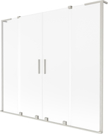 Mexen Velar L Duo dvojdílná posuvná vanová zástěna 200 x 150 cm, mlha, kartáčovaný nikl - 896-200-003-32-97