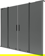 Mexen Velar L Duo vanová zástěna 2-křídlá posuvná 180 x 150 cm, grafit, gun metal - 896-180-003-42-95