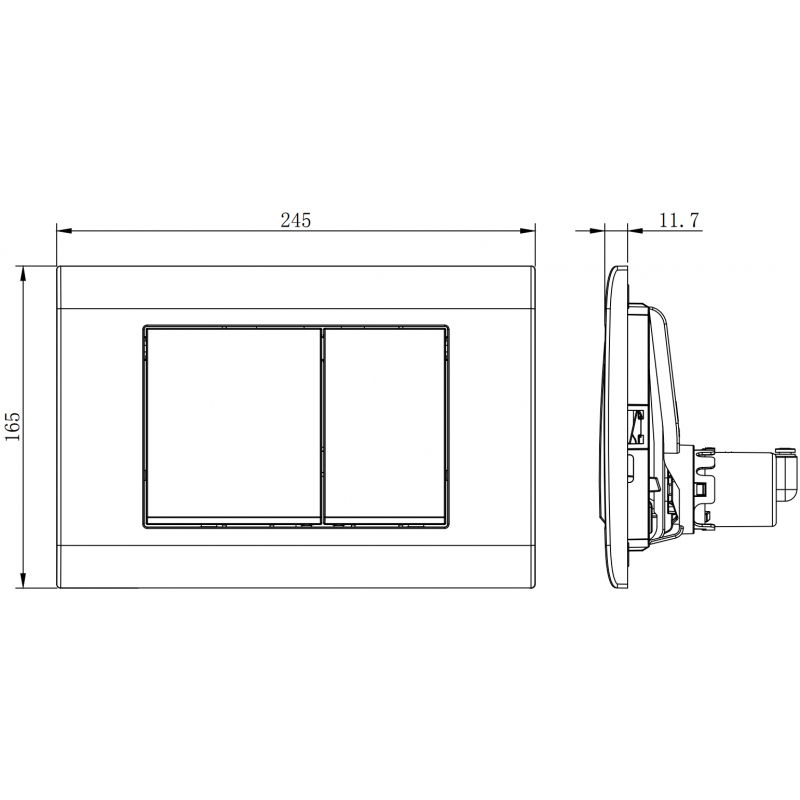 Mexen Fenix Air 01 pneumatické splachovací tlačítko, bílý lesk - 6A0100