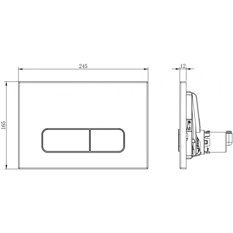 Mexen Fenix Air 02 pneumatické splachovací tlačítko, lesklá bílá - 6A0200