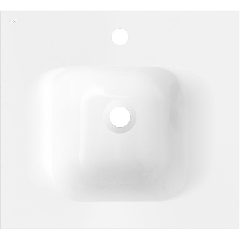 Mexen Vela umyvadlo zapuštěné do desky 51 x 46,5 cm, bílý lesk - 25235000