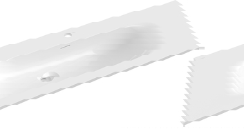 Mexen Vela umyvadlo zapuštěné do desky 91 x 46,5 cm, bílý lesk - 25239000