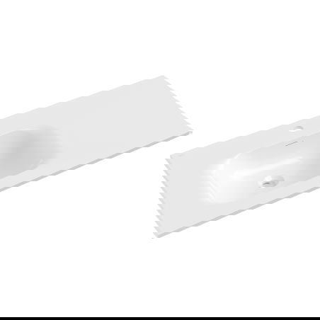 Mexen Vela umyvadlo zapuštěné do desky levá 101 x 46,5 cm, bílý lesk - 25231000L