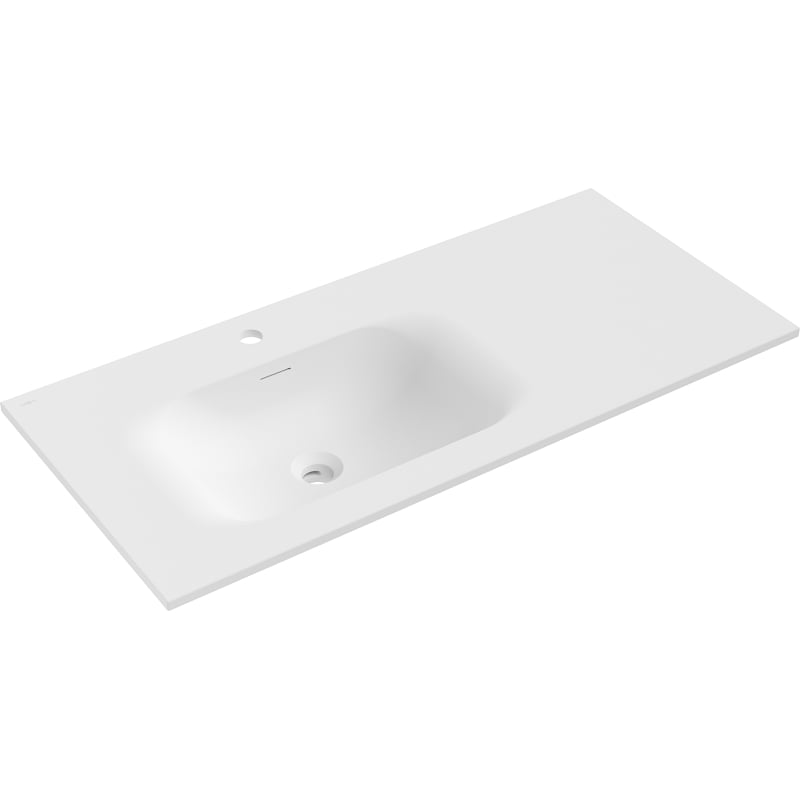 Mexen Vela umyvadlo zapuštěné do desky levé 101 x 46,5 cm, bílá mat - 25231001L