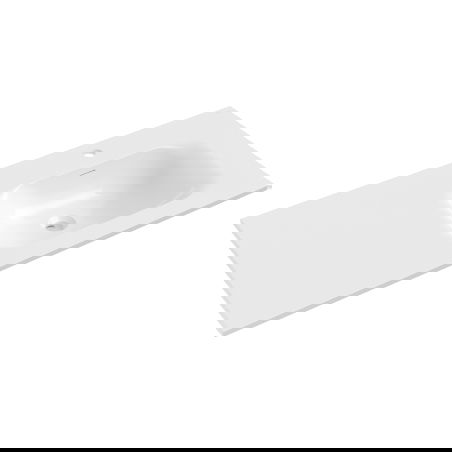 Mexen Vela umyvadlo zapuštěné do desky pravé 101 x 46,5 cm, bílý lesk - 25231000P