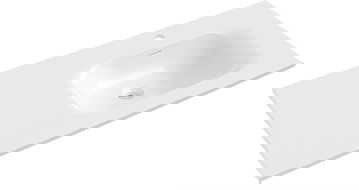 Mexen Vela umyvadlo zapuštěné do desky pravé 101 x 46,5 cm, bílý lesk - 25231000P