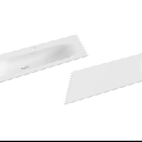 Mexen Vela umyvadlo zapuštěné do desky pravé 121 x 46,5 cm, bílá mat - 25231201P