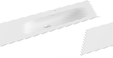 Mexen Vela umyvadlo zapuštěné do desky pravé 121 x 46,5 cm, bílá mat - 25231201P