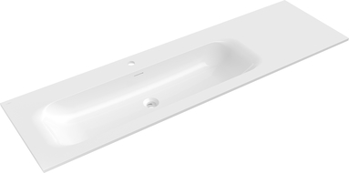Mexen Vela umyvadlo zapuštěné do desky levé 161 x 46,5 cm, bílý lesk - 25231600L
