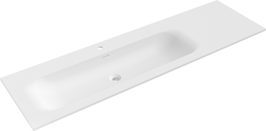 Mexen Vela umyvadlo zapuštěné do desky levé 161 x 46,5 cm, bílá mat - 25231601L