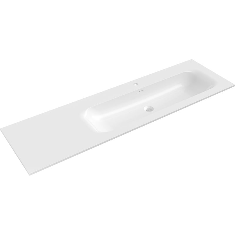 Mexen Vela umyvadlo zapuštěné do desky pravé 161 x 46,5 cm, bílý lesk - 25231600P